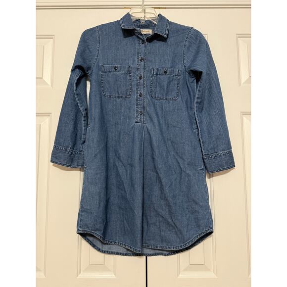 Madewell Denim Long-Sleeve Shirt Dress, Size S - Picture 1 of 7